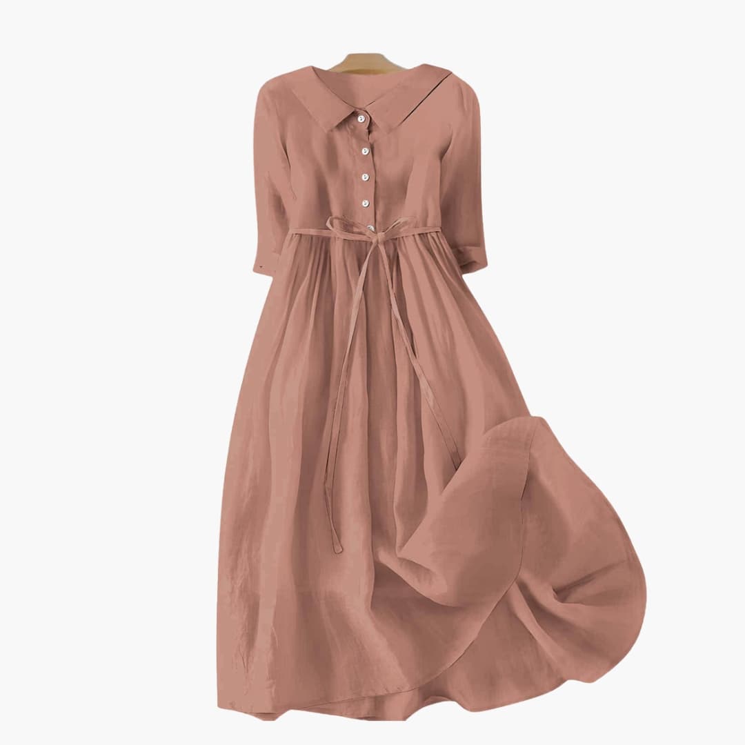 Women's Midi Dress Short Sleeve Loose Fit Everyday Summer Dress – Cradle Mode